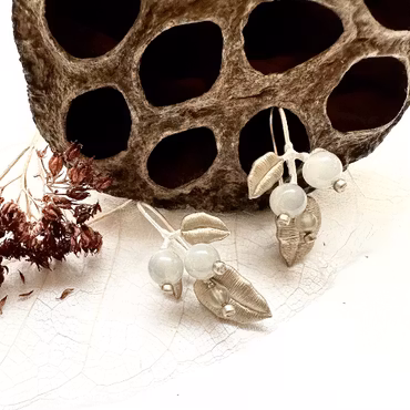 Dewdrop Meadow Earrings - Silver