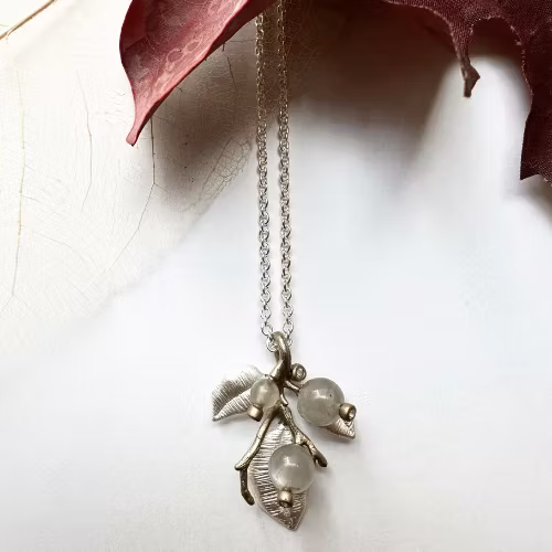 Halsband Wildflower Garland - Silver