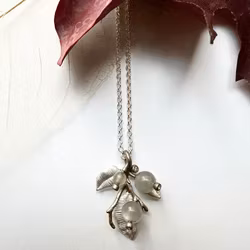 Necklace Wildflower Garland - Silver