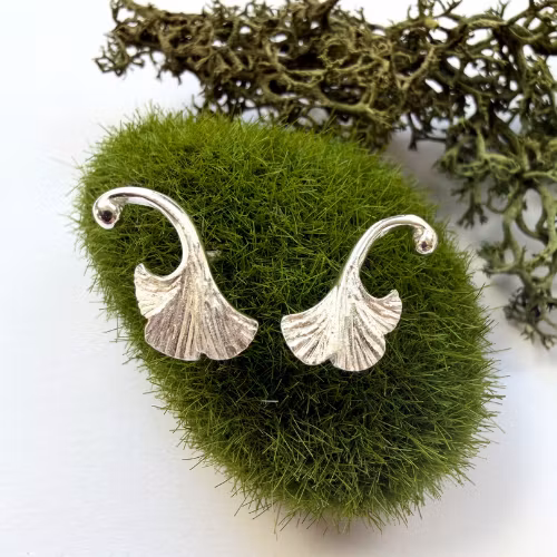 Örhängen Ginkgo Nova - Silver