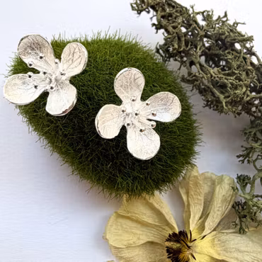 Örhängen Hydrangea - Silver