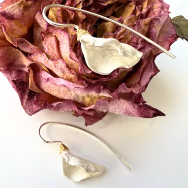 Örhängen Fredskalla - Silver/Guld