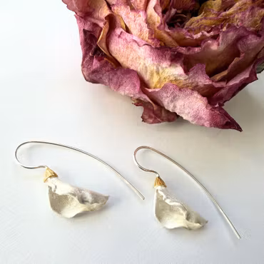 Örhängen Fredskalla - Silver/Guld