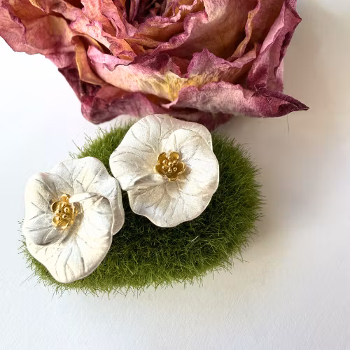 Örhängen Anemon - Silver/Guld