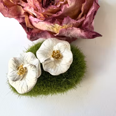 Örhängen Anemon - Silver/Guld