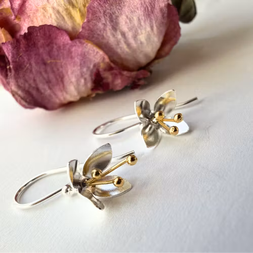 Örhängen Blåklocka - Silver/Guld