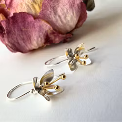 Örhängen Blåklocka - Silver/Guld