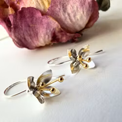 Örhängen Blåklocka - Silver/Guld