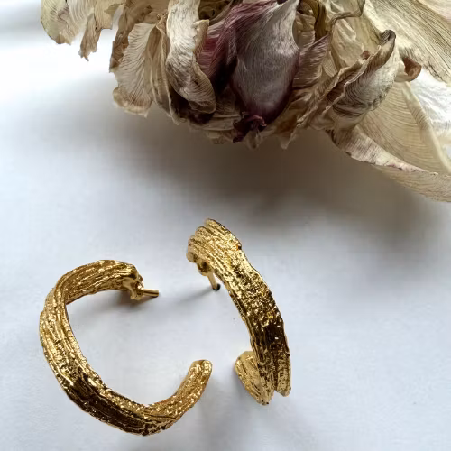 Örhängen Organic - Guld