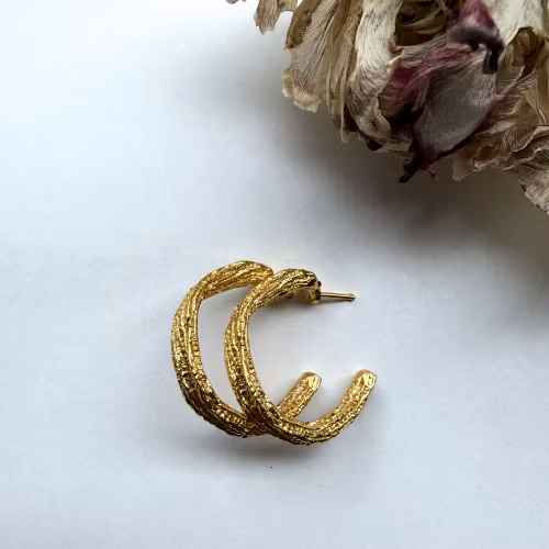 Örhängen Organic - Guld