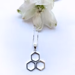 Halsband Honeycomb - Silver