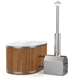 Badtunna Vedeldad 120 x 205 cm Extern kamin