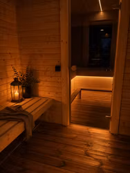 Bastu GLÖD 3,5m Relax – Vedeldad Panoramabastu med Relaxdel