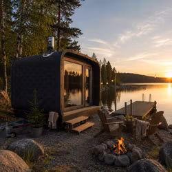 Bastuvagn Flamma 340x245 Relax – Mobil vedeldad bastu på hjul