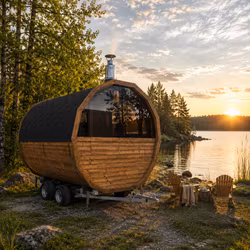 Bastuvagn ELD 3m Relax – Vedeldad Bastu på Hjul med Halvpanorama
