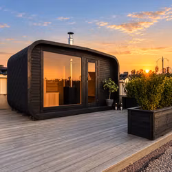 Bastu Eldsmedjan FLAMMA 395x245 – med Relax & Panoramafönster
