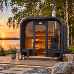 GLÖD Utsikt 3m – bastu med panoramafönster och terrass