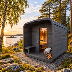 GLÖD 3m Terrass – bastutunna med panoramafönster