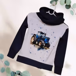 Blå hettegenser 9-10 år