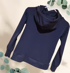 Blå hettegenser 9-10 år