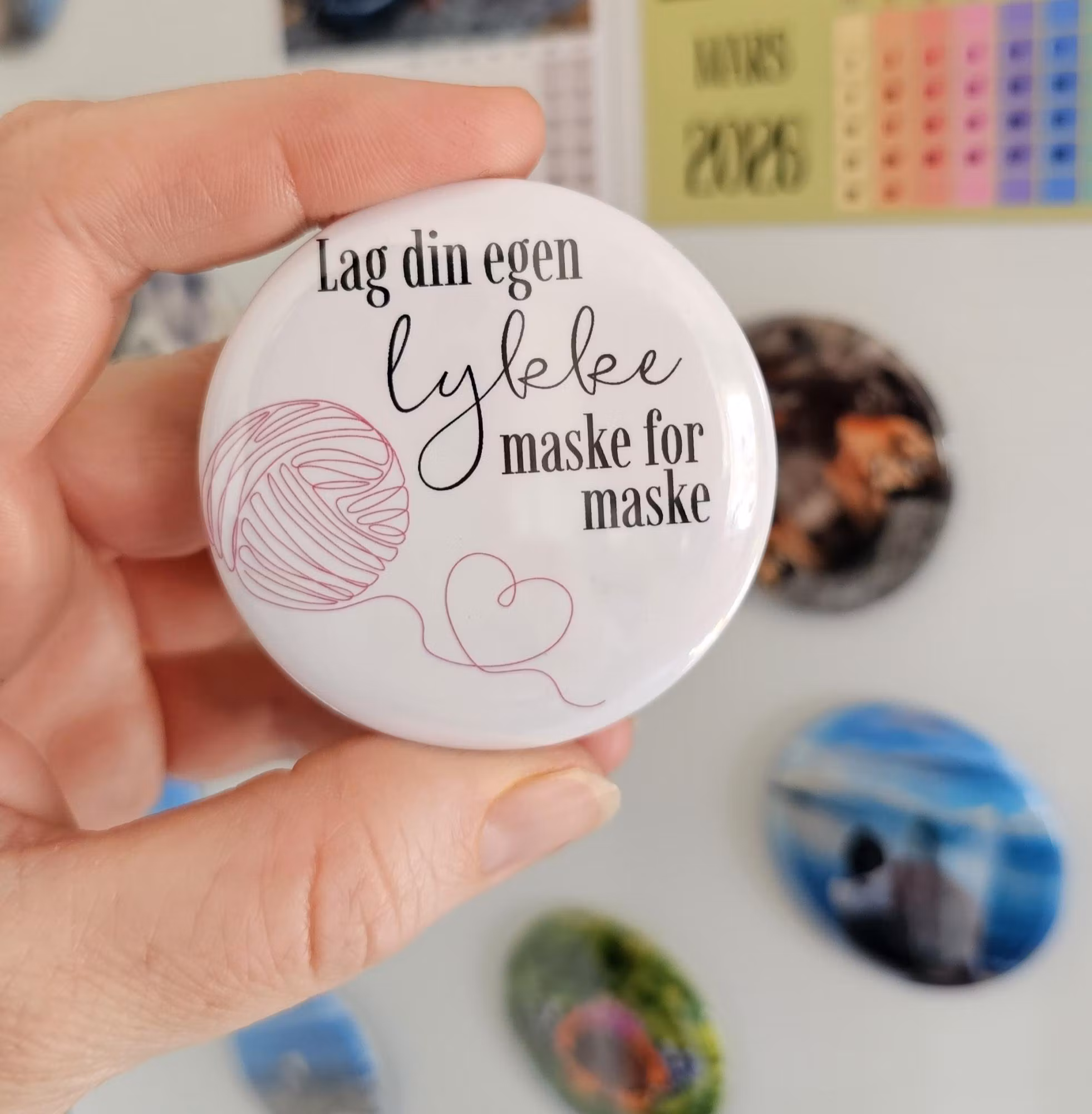 Makramé- og heklebuttons - Mayas knyterier