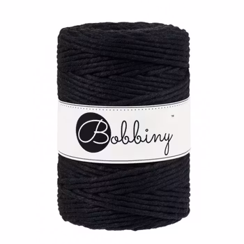 Bobbiny Macramé Cord 5 mm, Black