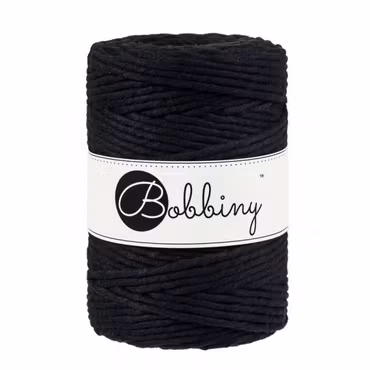 Bobbiny Macramé Cord 5 mm, Black
