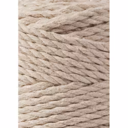 Bobbiny 3ply Macramé Rope 3 mm,  Beige
