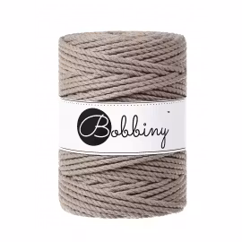 Bobbiny 3ply Macramé Rope 5 mm, Coffee