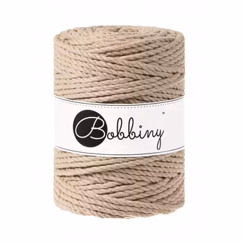 Bobbiny 3ply Macramé Rope 5 mm, Sand