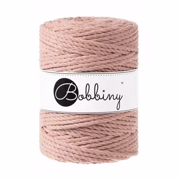 Bobbiny 3ply Macramé Rope 5 mm, Blush
