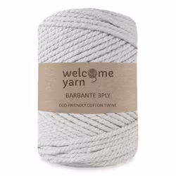 WelcomeYarn Barbante 3ply 3,5 mm, Light grey