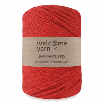 WelcomeYarn Barbante 3ply 3,5 mm, Red