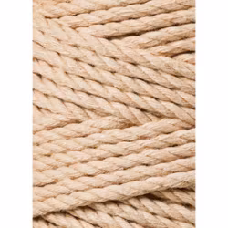 Bobbiny 3ply Macramé Rope 3 mm, Biscuit