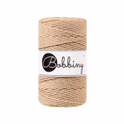 Bobbiny 3ply Macramé Rope 3 mm, Biscuit