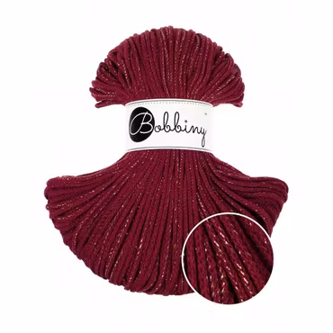 Bobbiny Premium 3 mm, Golden Wine Red