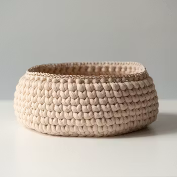 Oppskrift Stor kurv (Gratis ved kjøp av Tubegarn+)