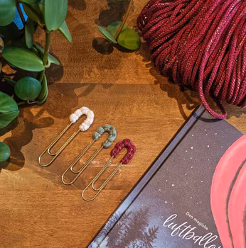 Makramé bokmerker, 3-pakning