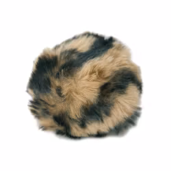 Dusk i fuskepels, Lysbrun/sort