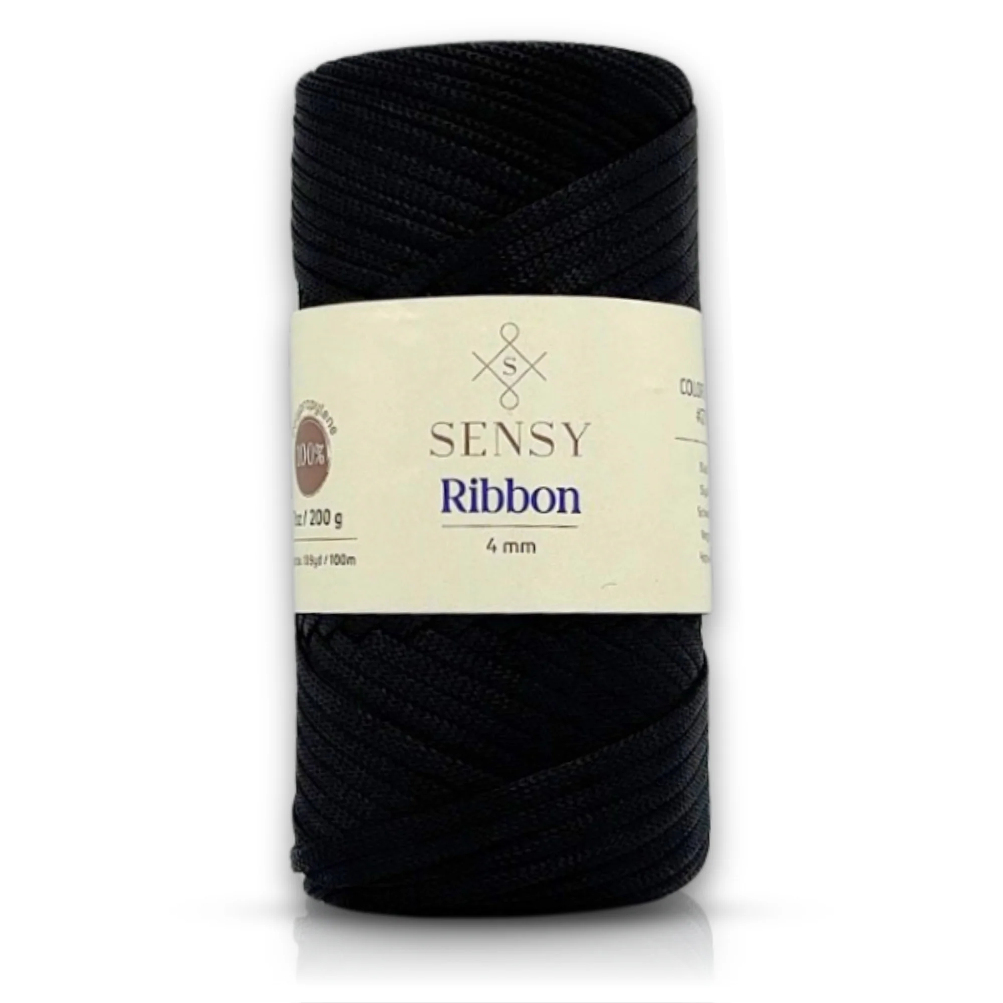 Sensy Ribbon 4 mm, Svart