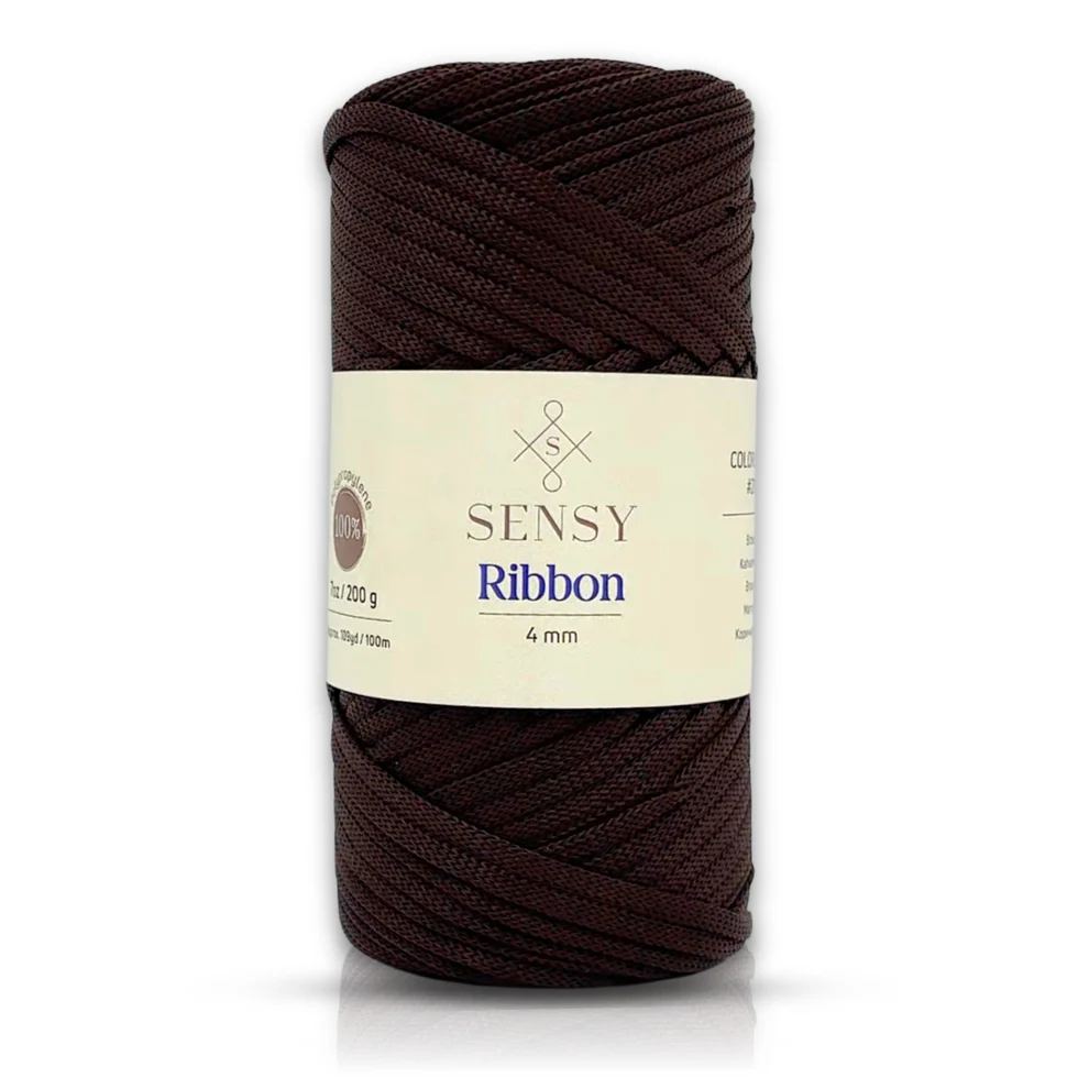 Sensy Ribbon 4 mm, Brun