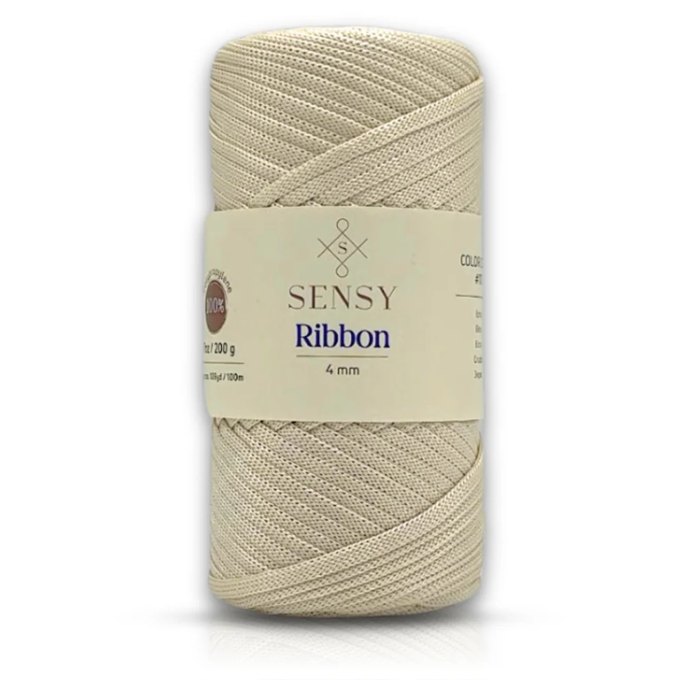 Sensy Ribbon 4 mm, Ecru