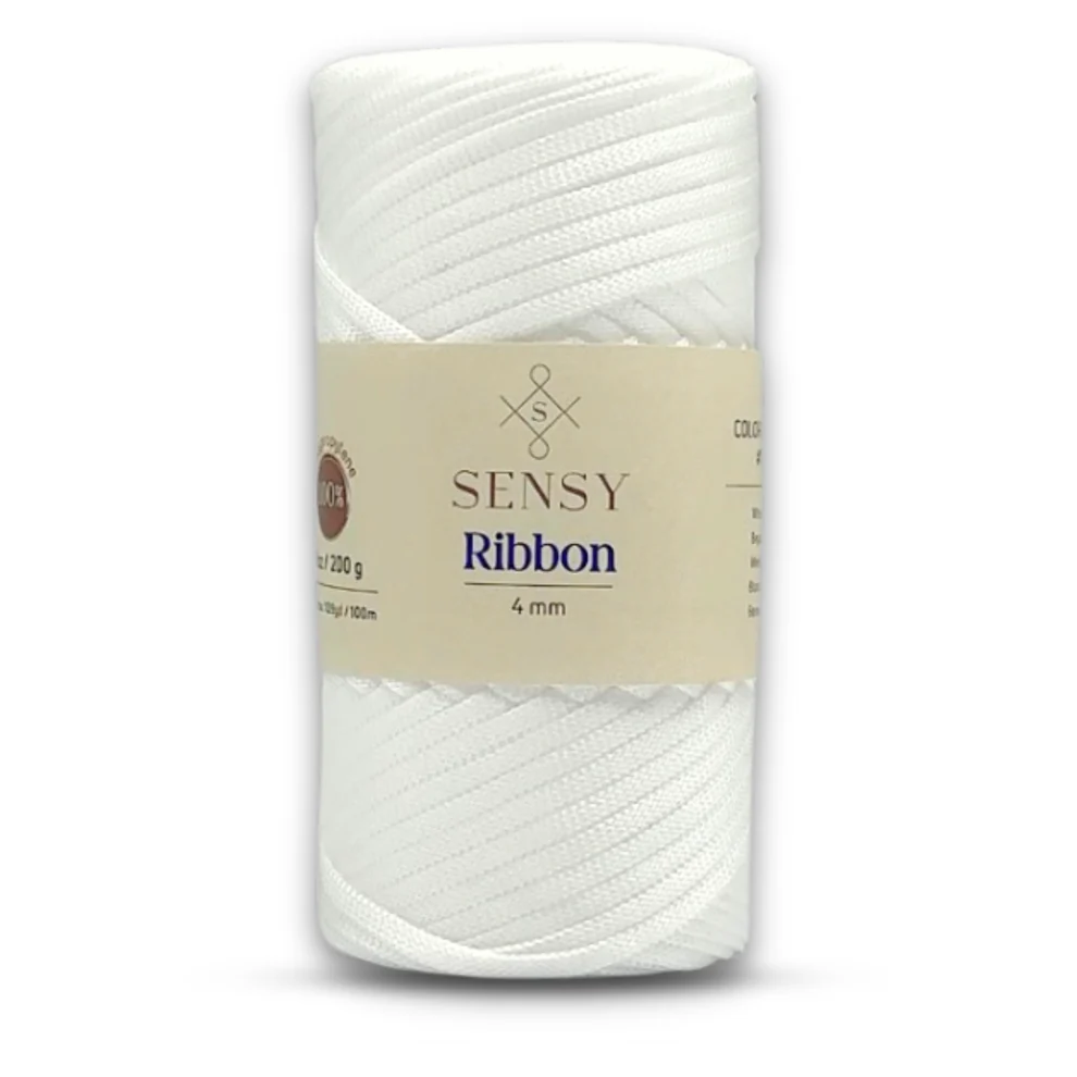 Sensy Ribbon 4 mm, Hvit