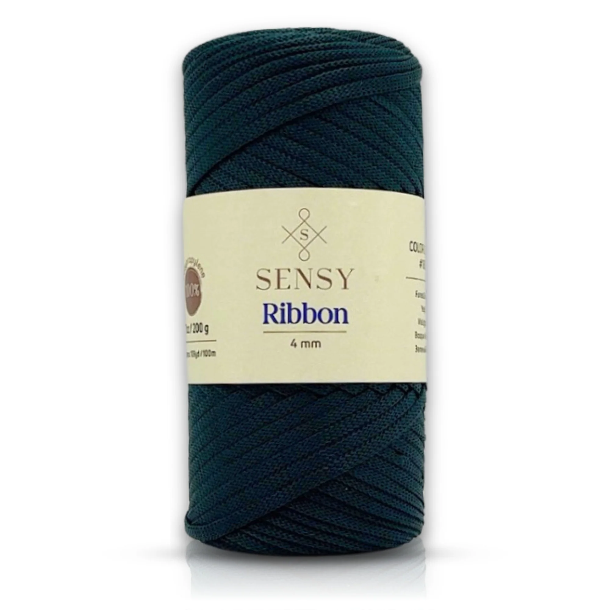 Sensy Ribbon 4 mm, Skogsgrønn