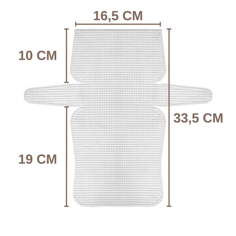 Plastlerret til veske, 16 cm
