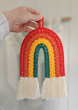 Makramé regnbue, DIY-sett