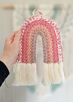 Makramé regnbue, DIY-sett