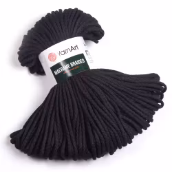 KOMMER 4.JULI YarnArt Macrame Braided 4 mm, Svart