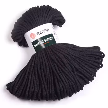 YarnArt Macrame Braided 4 mm, Svart