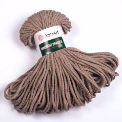 KOMMER 4.JULI YarnArt Macrame Braided 4 mm, Lys Brun